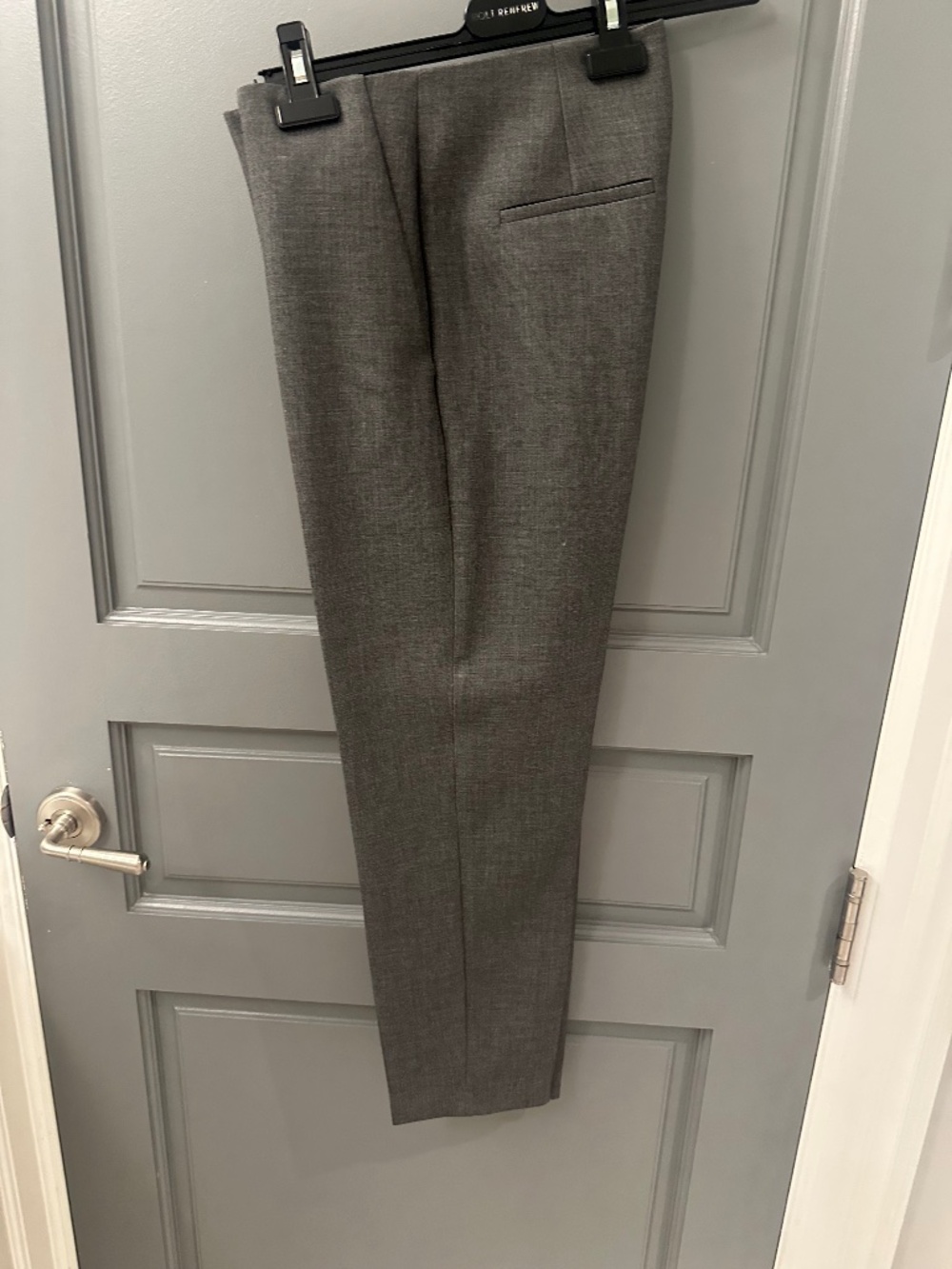 Grey cropped dress pants
